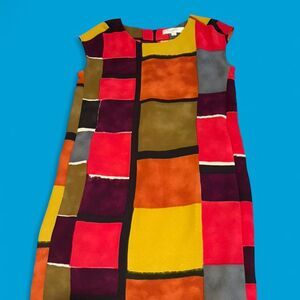 LOFT Geometric Colorblock Windowpane Shift Mini